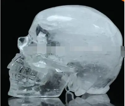 Quartz Rock Crystal Carved Crystal Skull, Realistic, Crystal Healing