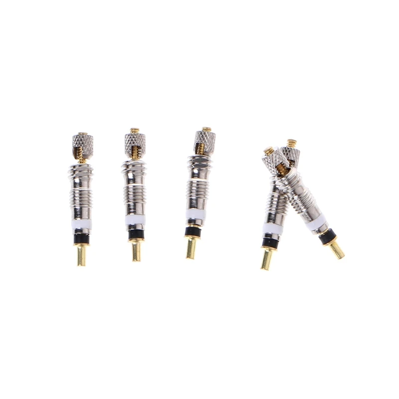 5 Pcs Bicycle French Air Pump Valve Core Removable Universal Cycling Accessories