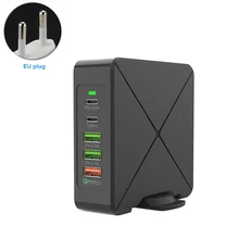 Мульти порт Тип C роторная подставка домашний безопасный 75 Вт PD портативный с адаптером питания туристическая станция для ноутбука настенный разъем USB быстрое зарядное устройство