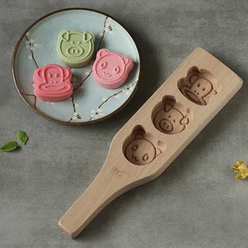 

Moon Cake Ice Skin Rice Cake Mung Bean Cake Biscuit Cartoon Steamed Bread Pasta Monkey Wooden Mold Stocked