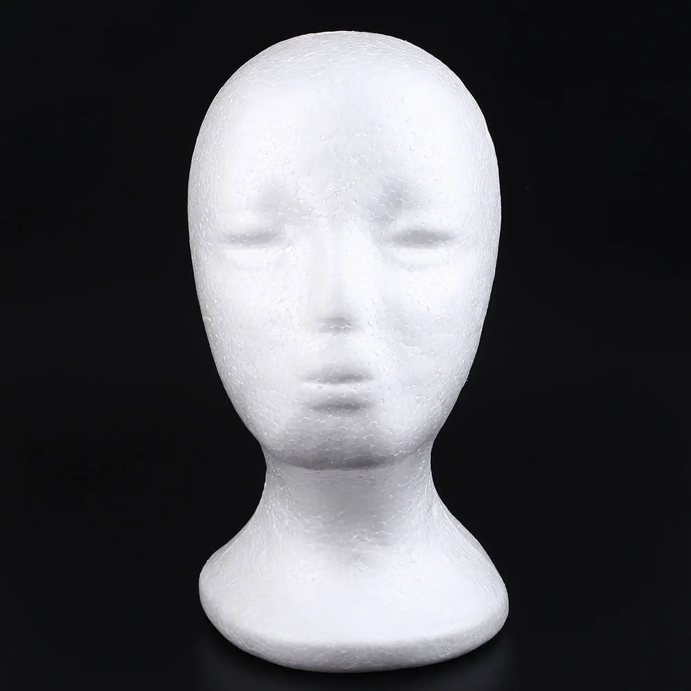 

Female Styrofoam Foam Mannequin Head Model Hair Hat Wig Glasses Display Stand