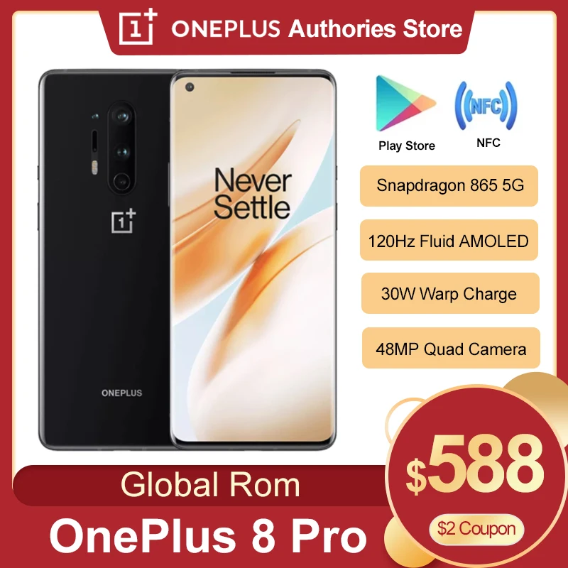 Global ROM Oneplus 8 pro 8pro 5G Mobile Phone 6.78