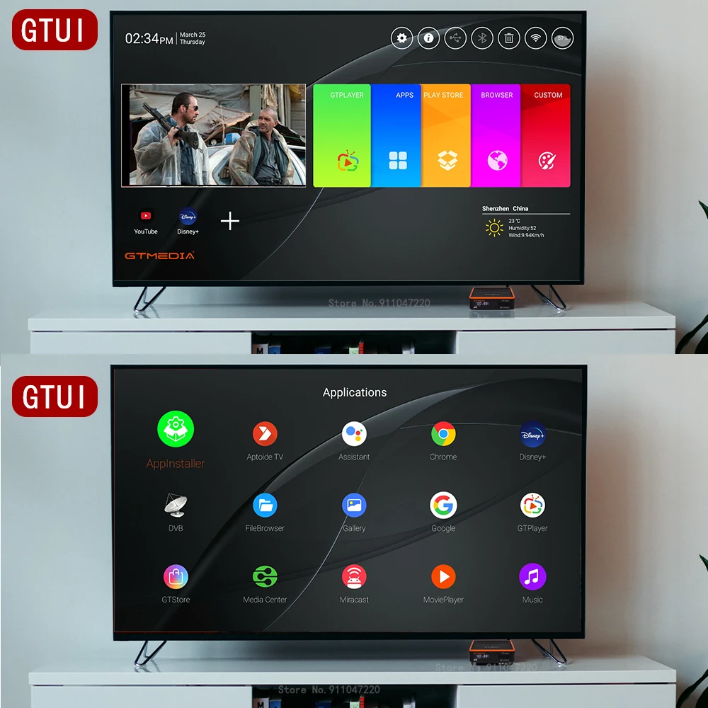 Caixa de tv Gtmedia Combo 8k Android 9.0 Inteligente Dvb-s2 t2 Cabo Receptor Satélite Ccam Embutido Wifi Suporte Caixa Europa 2022new gt 4k - Image 5