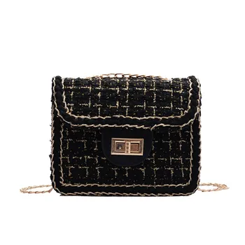 

Women's Woolen Messenger Bag female shoulder Handbags famous Designer Ladies flap clutches Crossbody Chain Bag Vintage #L20