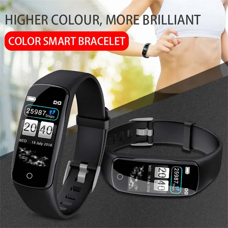 

V8 smart bracelet color screen heart rate blood pressure monitoring smart bracelet screen bluetooth monitoring fitness watch