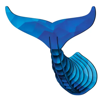 

3D Wooden Crafts Whale Tail Wall Hanging Bar Cafe Wall Hanging Creative Gift Decoration Painting Animal Wood Europe