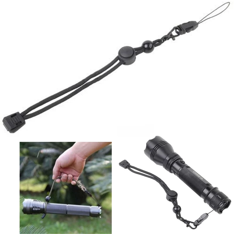 

Camera Phone Hand Wrist Lanyard Strap String Paracord Keys Tactical Outdoor Flashlight Easy Dropshipping Survival Tools Black