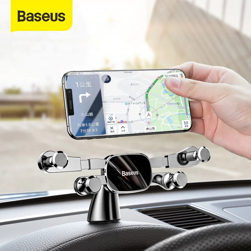 Автомобильный держатель для телефона Baseus iPhone Samsung гравитационный Подставка