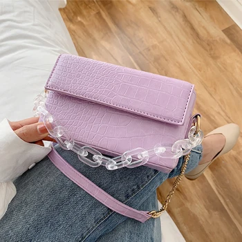 

Transparent Acrylic Women Handbag Design PU Leather Shoulder Bag Lady Crossbody Bag Shoulder Handbags Female Message Bag