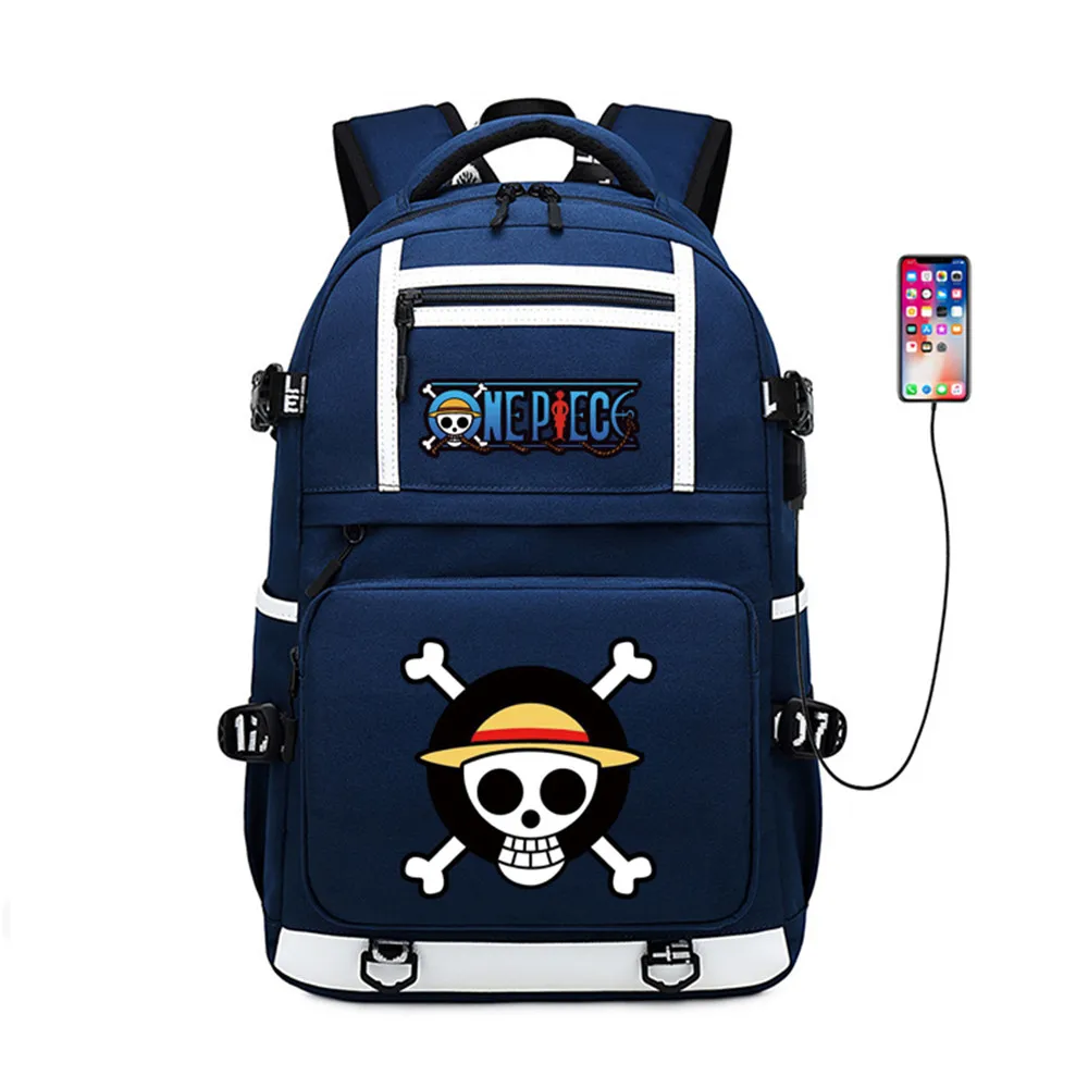 Один Кусок Луффи Зоро косплей Bookbag Оксфорд путешествия рюкзак школьный сумки для девочек подростков зарядка через usb ноутбук рюкзак аниме