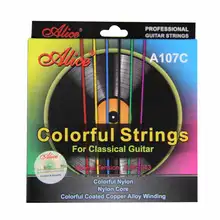 Alice A107C 6 шт./партия 1-6-я упакованная красочная Классическая гитара струны аксессуары для гитары