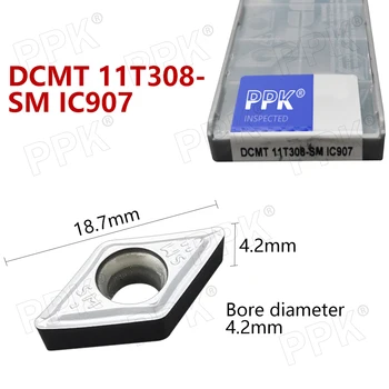 

10pcs carbide inserts DCMT 11T308- SM IC907 internal turning tools Lathe Tools Milling cutter turning insert Hard Alloy