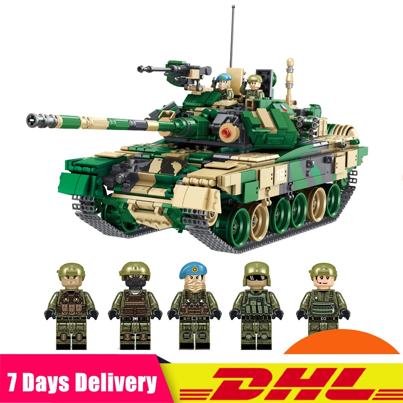 

2019 IN Stock 1773pcs 632005 Military T-90 Main Battle Tank with SWAT Minifigure Model Sets Building Blocks Bricks Toys for Kids