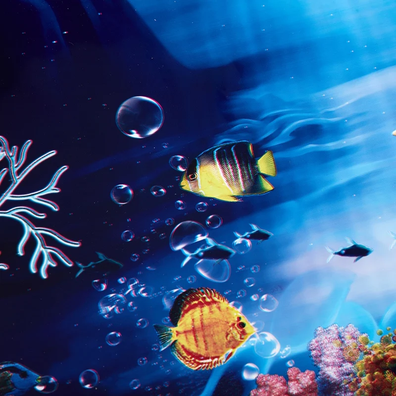 Blue Fresh Sea Background Aquarium Ocean Landscape Poster Fish Tank Background