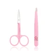Pink/Black Professional Eyebrow Trimming Tool Set Eyebrow Tweezer Eyebrow Clipper Stainless Steel Eyebrow Makeup Scissors 1