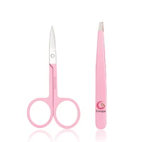Pink/Black Professional Eyebrow Trimming Tool Set Eyebrow Tweezer Eyebrow Clipper Stainless Steel Eyebrow Makeup Scissors 1