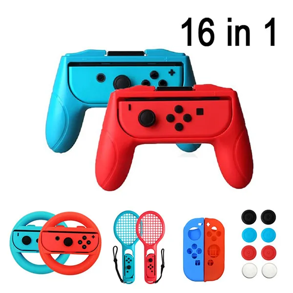 2 шт./компл. контроллер ручки Joy-Con чехол для Nintendo Switch Joy-Con ручка NS N-Switch для аксессуаров для игровой приставки - Цвет: 16 in 1