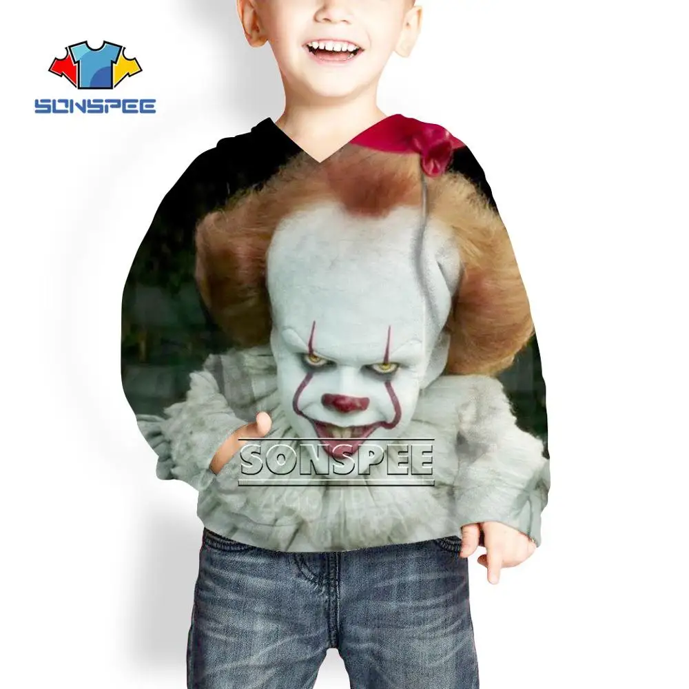 3 SONSPEE Stephen King's It clown Harajuku/футболка с 3d принтом для мальчиков и девочек-подростков/толстовка/толстовки/шорты Детская одежда X209 - Цвет: 3