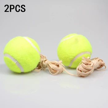

2.54 Meters Yellow Tennis Trainer Replacement Balls With String Beginner Training Tool Quick Bounce