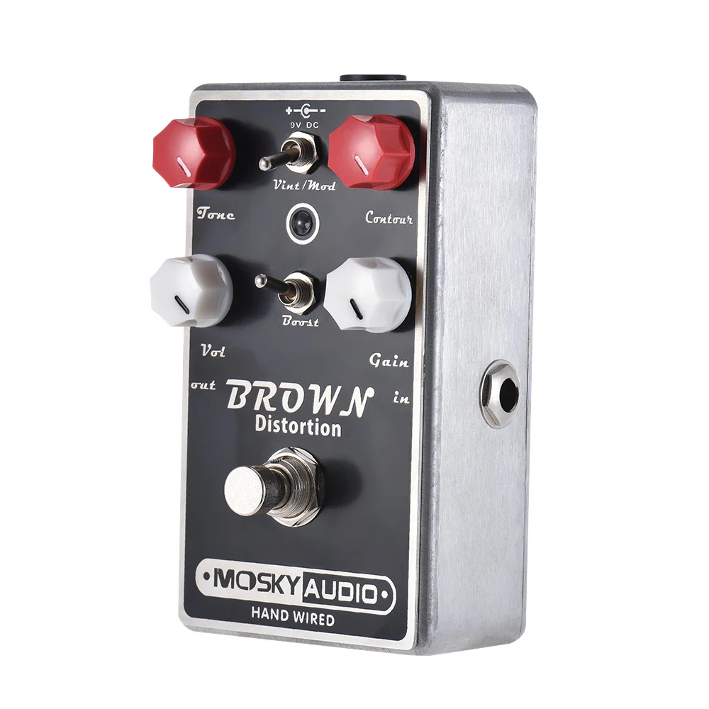 

Mosky Brown Distortion Guitar Effect Pedal Boost Switch Vintage/Modern Switch UK Full Metal Shell True Bypass High Quality