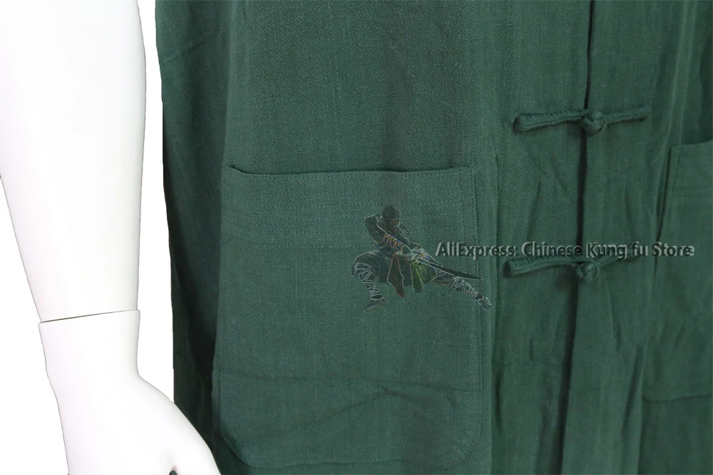 墨绿压花棉马甲6 副本