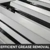 VEVOR 4/5 Slot Commercial Hood Filter Grease Baffle w/ Handle Stainless Steel Filter Stable Safe 6Pcs for Restaurant Industry 4