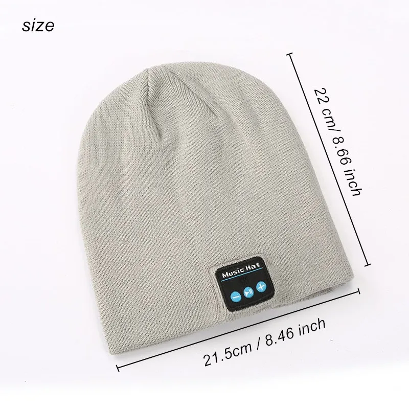 Stereo Music Bluetooth Warm Cap Headphone Speaker Sport Music Hat Smart Headset Wireless Bluetooth 5 0 for Xiaomi Huawei Iphone