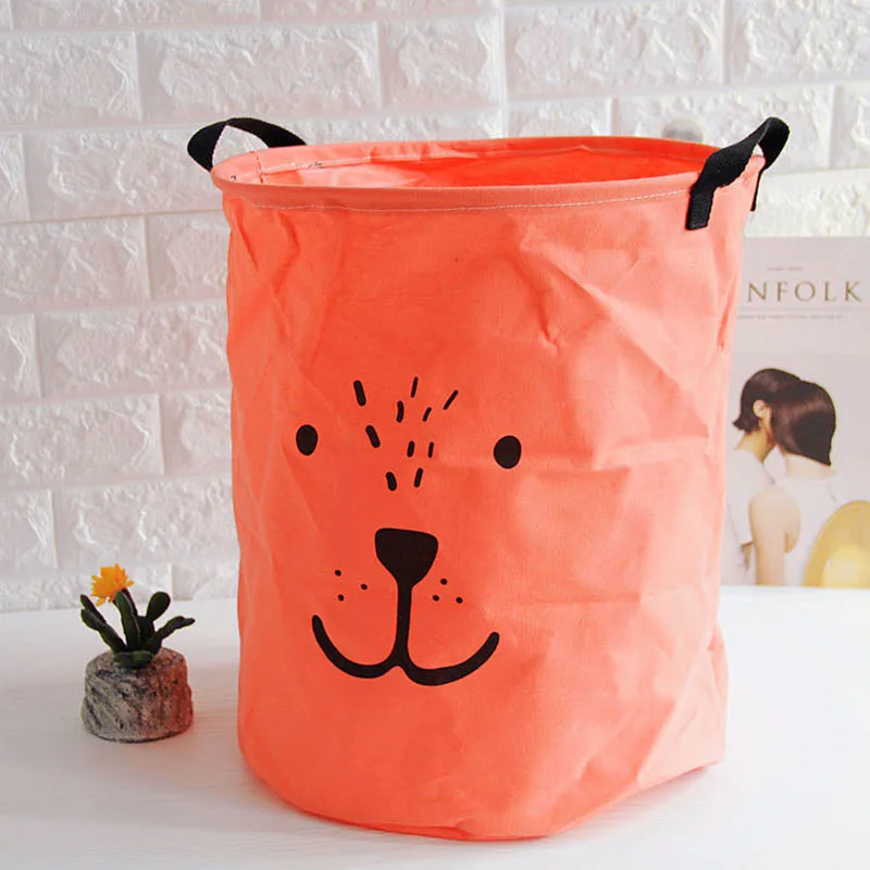 Laundry Basket Toy Storage Box Super Large Bag Cotton Washing Dirty Clothes Cartoon Lovely Big Basket Organizer Bin-3