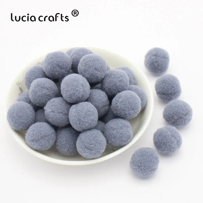 Lucia Crafts 50 шт./лот 20 мм разноцветные варианты помпон DIY Свадебные украшения Аксессуары для кукол J0801 - Цвет: Color 24  50pcs