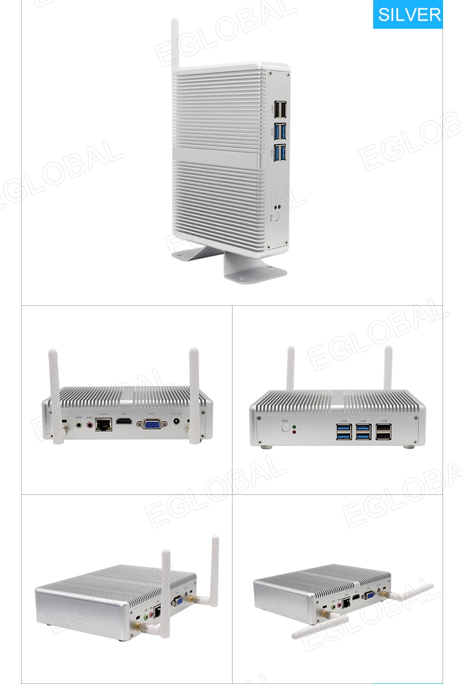 Процессор EGlobal fanless Мини ПК I3 I5 I7 linux intel Celeron N3050 2 Гб Оперативная память 16 Гб SSD 4* USB 3,0 300 м WI-FI VGA+ HDMI ПК Портативный мини-ПК