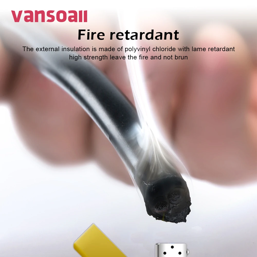 VANSOALL 4-проводной видео-телефон двери системы Удлинительный провод RVV4 0,3* MM2 из чистой меди мульти жильный силовой кабель PVC 5M гибкие провода