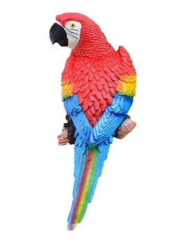 

2019 Hanging Parrot Statue Pendant Decor Like A Real Parrot Patio Lawn Wall Decor For Nature Lovers Tropical Bird Collectors