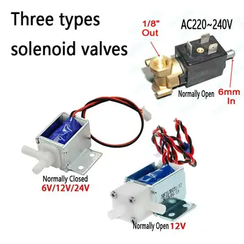 

6mm AC220V~240V Micro Electric Solenoid Valve N/O Normally Open for Coffee machine valve water Flow Switch 6V12V24V Air Valve