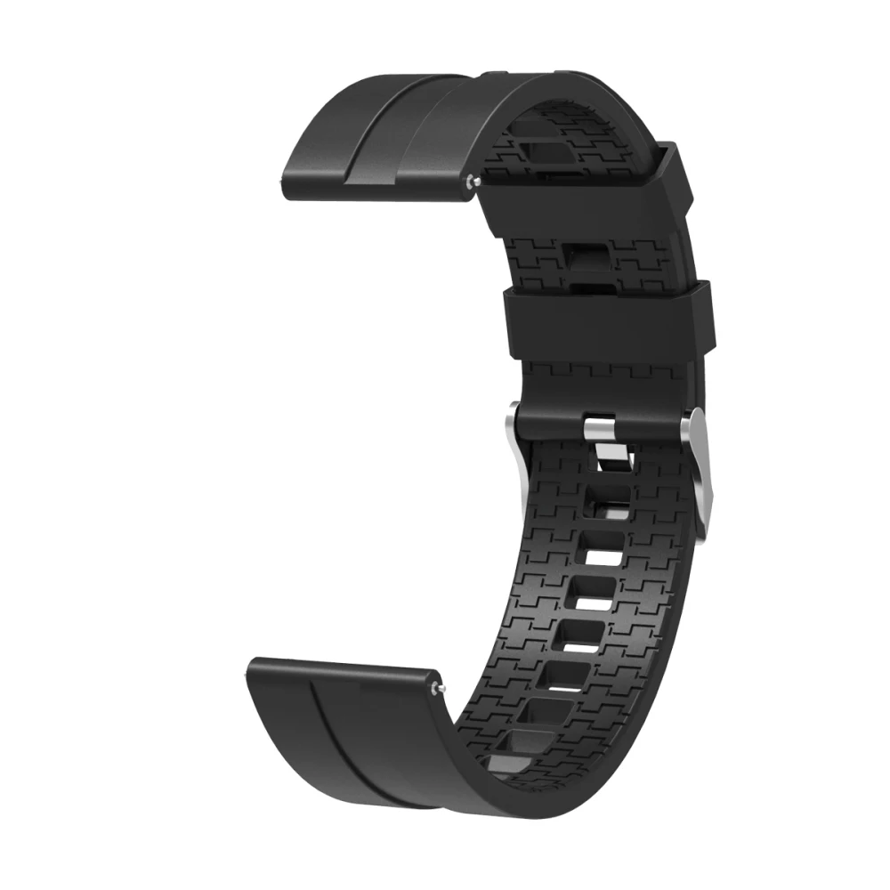 20 мм 22 мм силиконовый ремешок для samsung Galaxy Watch 42 мм 46 мм ремешок на запястье gear S3 S2 huami amazfit gtr bip huawei GT 2 браслет - Цвет ремешка: Черный