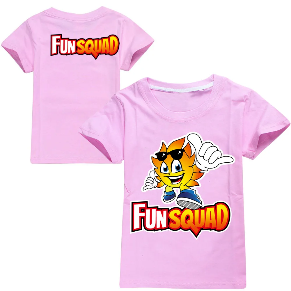Children's cotton T-shirt Boy Fun Squad Gaming Cartoon T shirt Print Kids T-shirt Girl's Harajuku Summer 3D Short Sleeve T-shirt t-shirt in kid	 Tops & Tees