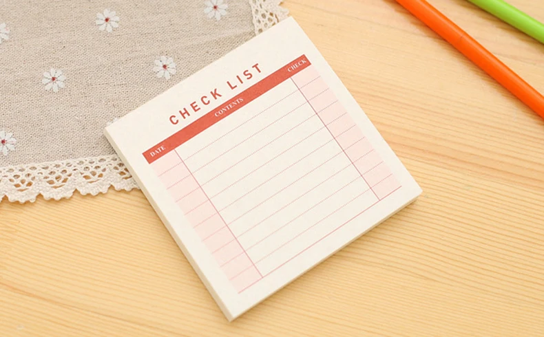 Kawaii Липкие заметки милые еженедельные Memopad To Do List креативные N Times ежемесячные заметки проверочные листы офисные школьные канцелярские принадлежности