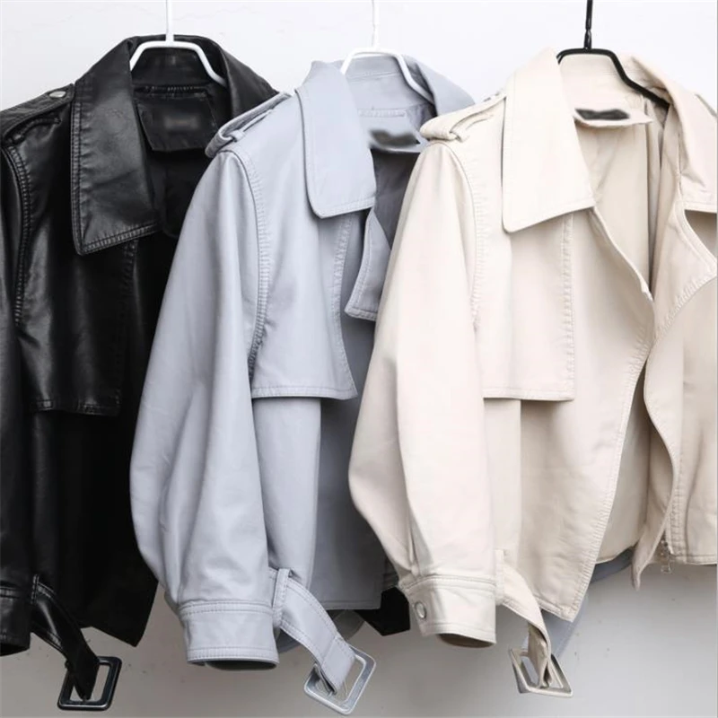 Женская байкерская куртка из пу кожи с воротником стойкой на молнии|pu coat|dy |