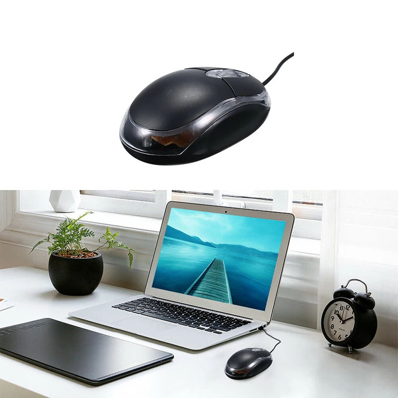 Новая 3D Мини Проводная мышь компьютерная 3 кнопки простое использование Usb