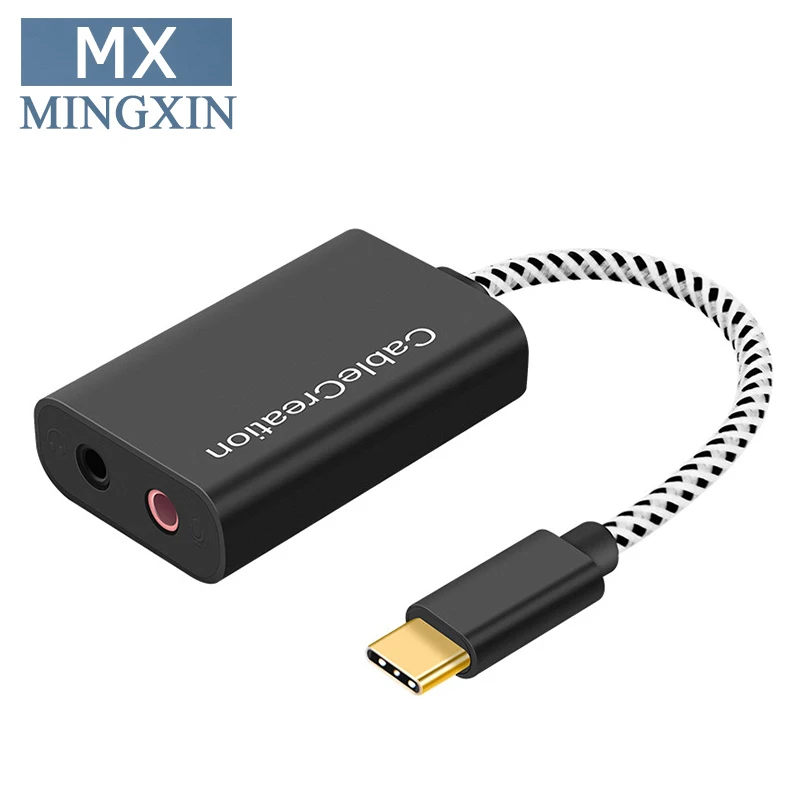 

USB-C Audio Adapter, GETTING External Type C Stereo Sound Card with Earphone and Mic Jack Compatible With Windows, Mac