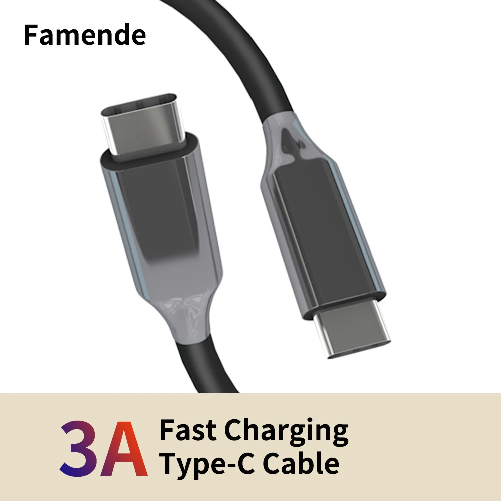 Кабель usb type-C к usb type-C для samsung Galaxy S9 Plus, поддержка PD 60W QC3.0 3A, кабель для быстрой зарядки для устройств type-C
