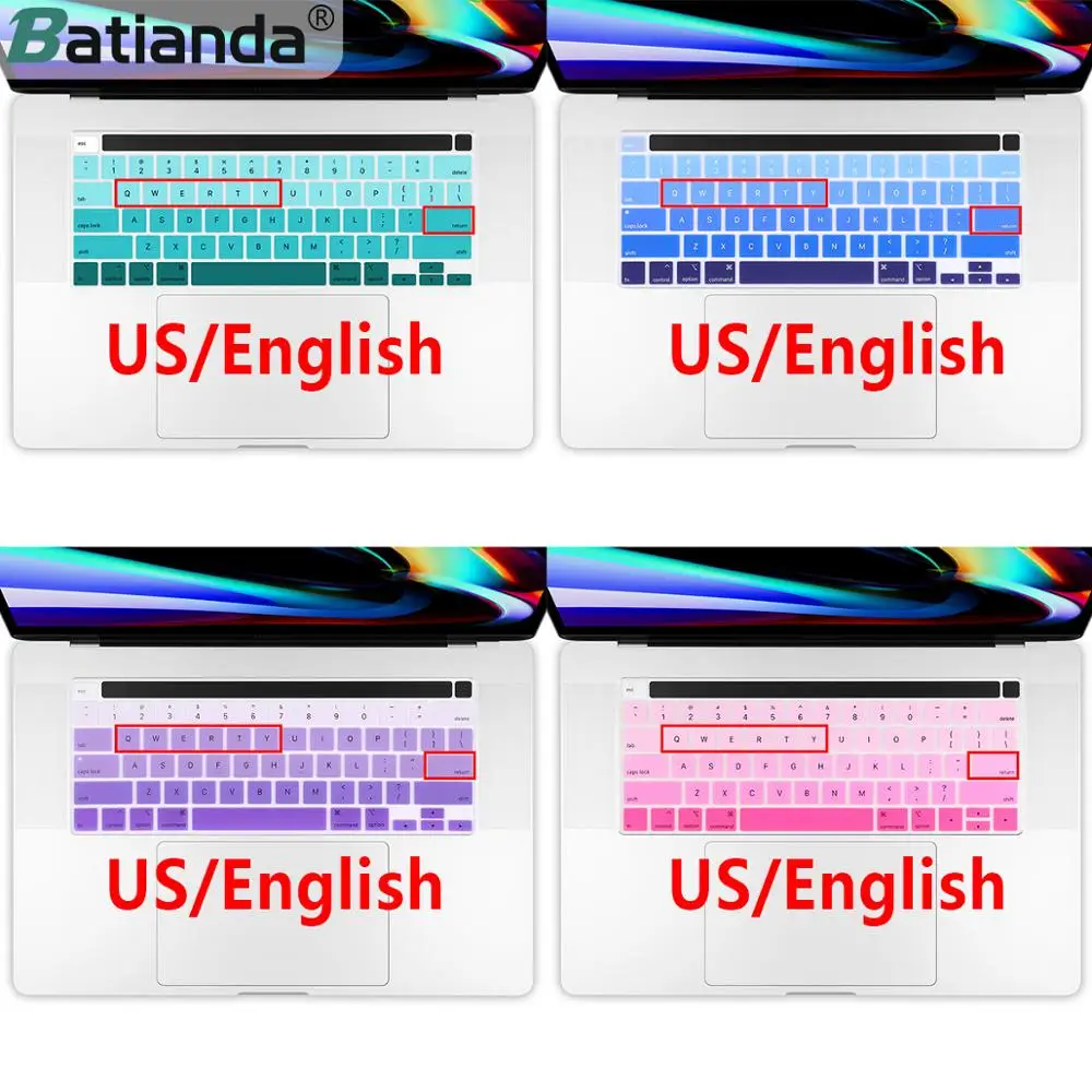 Keyboard Cover for New Macbook Pro 13 2020 A2338 M1 A2251 US Enter