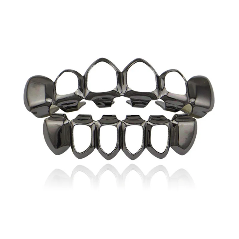 Anime cosplay props Superhero cosplay costume Anime cosplay accessories Anime Cosplay Costumes Hip Hop Grillz Flat 8 Top and 8 Bottom Set Grills Bling Teeth Caps Halloween Joker Cosplay Costumes DIY