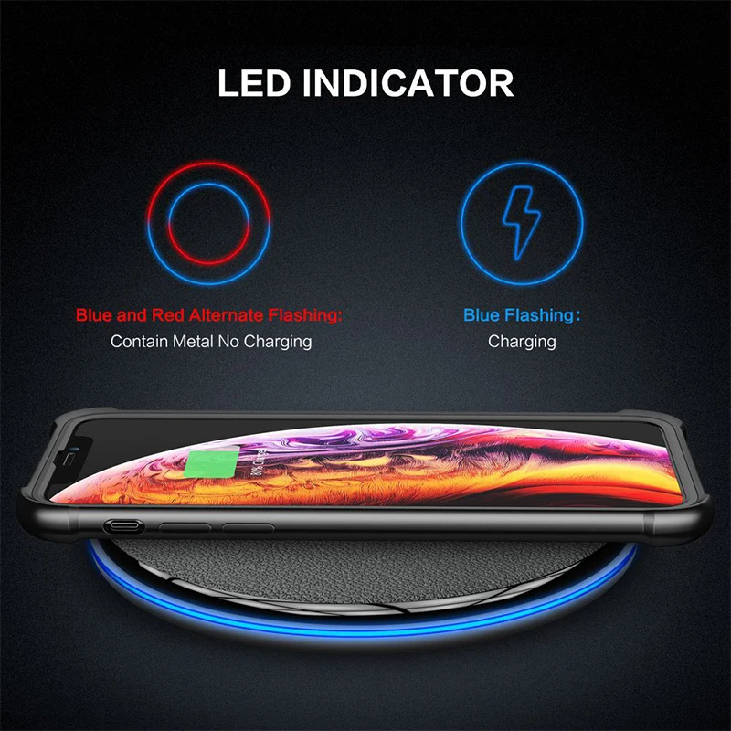 5 Вт Qi Беспроводное зарядное устройство для iPhone 11 Pro X Xs MAX XR 8 plus Беспроводное зарядное устройство для телефона для samsung S8 S9 S10 plus Note 9 8 S6 S7