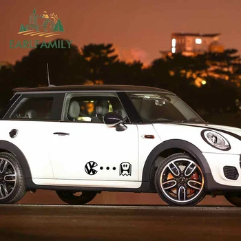 

EARLFAMILY 58cm x 17.7cm ZDiet Pattern Silhouette Art Decor Big Funny Car Stickers Vinyl Decals Waterproof Car Accessories
