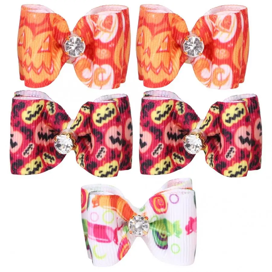 

Dog Grooming Supplies 15PCS Polyester Pet Halloween Rubber Band Hair Bows Grooming Decor Accessories for Dogs Cats Pets