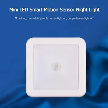 

LED Smart Body Motion Sensor Night Light Mini Bedside Wardrobe Cabinet Lamp Low Power Consumption and Power Saving