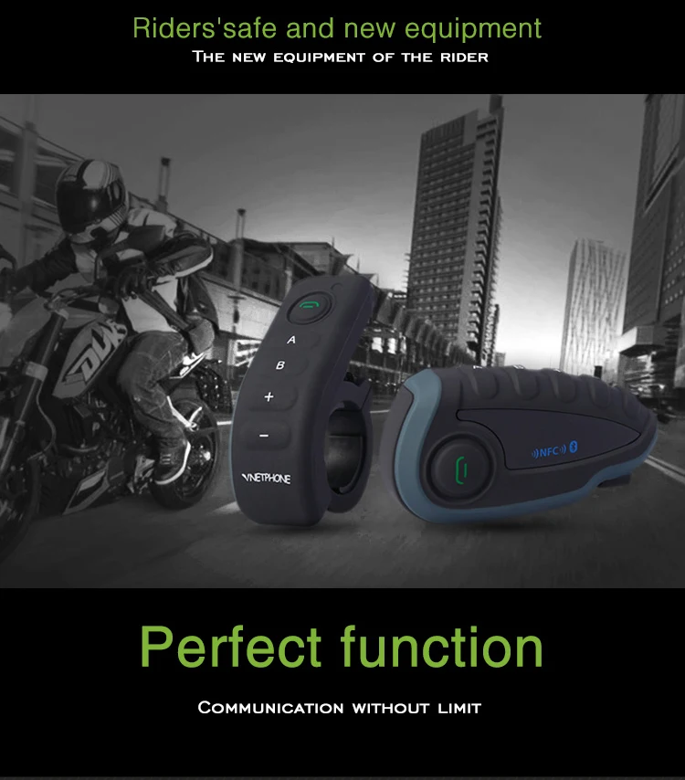 Мотоциклетная bluetooth-гарнитура рация шлем многоместный синхронный домофон V8 расстояние разговора 1200 метров
