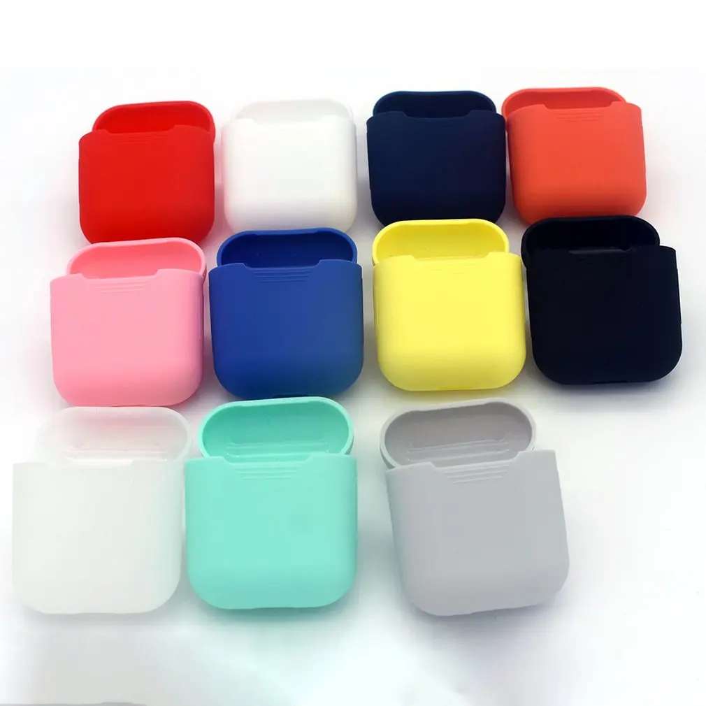 Мягкий силиконовый чехол для наушников Apple Airpods беспроводных Bluetooth Air Pods