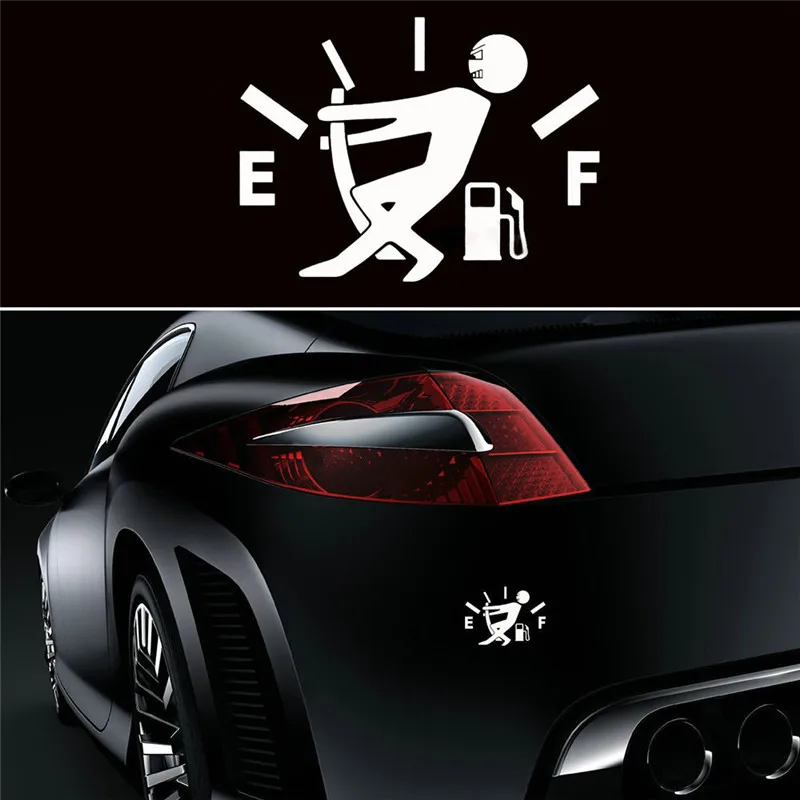 

Fashion 1 Pcs Funny Car Sticker Pull Fuel Tank Cover Pointer Full Hellaflush Reflective Car Vinyl Decal Sticker Wholesale lovely