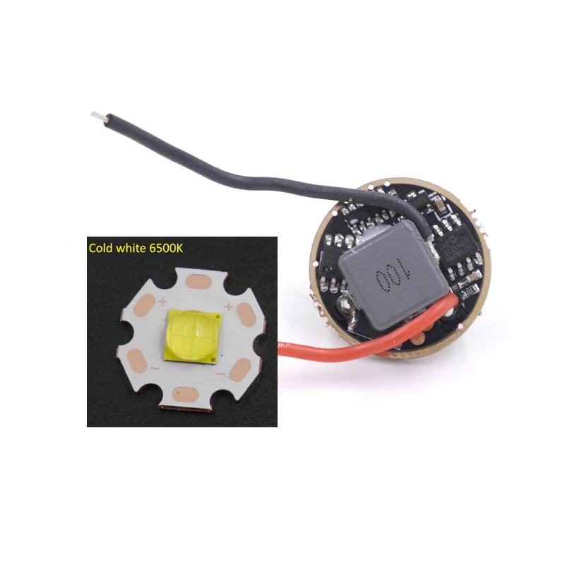 22 мм Cree XHP70 XHP70.2 светодиодный драйвер 8-Mode(2 группы) Выход DC 6V вход DC6V-12.6V 5A освещение доска для фонарика - Цвет: driver with 6500K